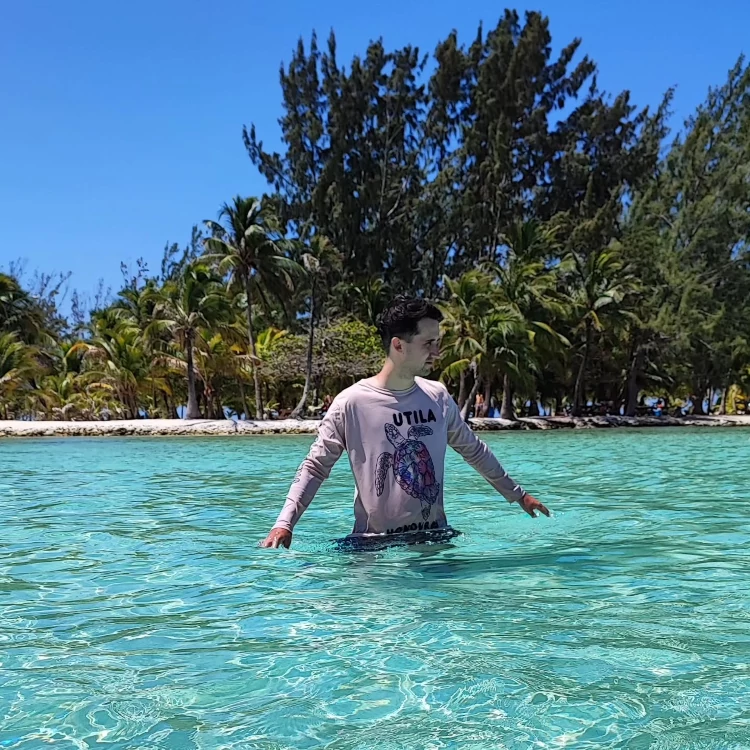 Me enjoying the island of Utila in Honduras