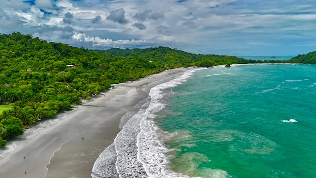 Aerial view of Playa Espadilla Sur in Manuel Antonio, Costa Rica Aerial view of Playa Espadilla Sur in Manuel Antonio, Costa Rica