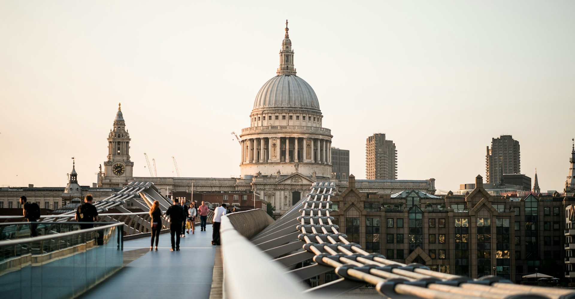 The dome of Saint Paul's Cathedral from the Millenium Bridge