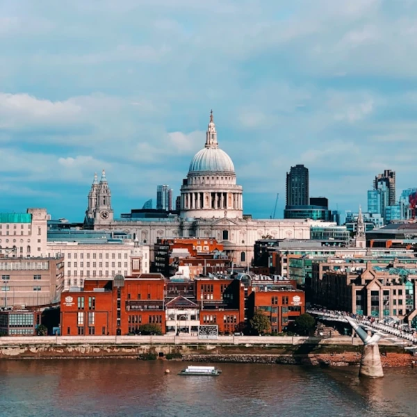 Saint Paul's Cathedral dome seen from far away