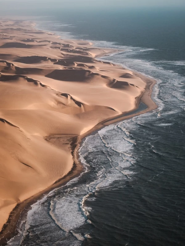 Unique Landscape and Geology of Skeleton Coast Skeleton Coast National Park from the air